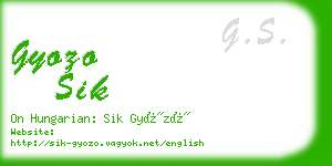 gyozo sik business card